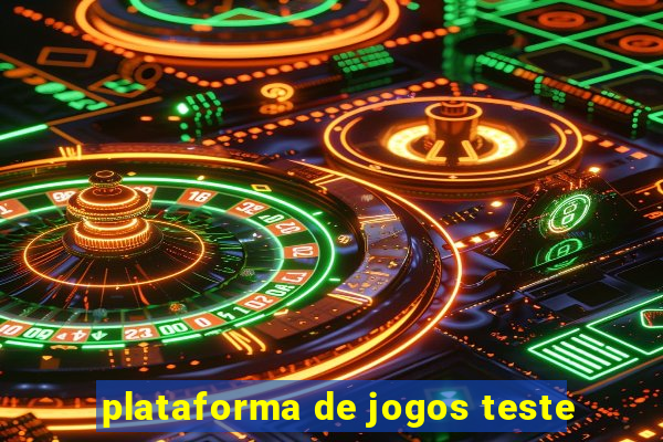 plataforma de jogos teste